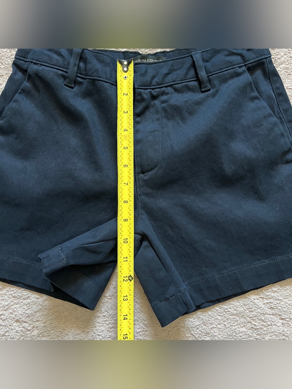 Banana Republic High Rise Chino Shorts Preppy Minimalist Safari Vacation Sz 6 - Picture 6 of 7
